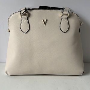 Vanessa Williams Lush Round Satchel Off White Crossbody New